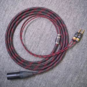 Mesmerising and Musical Balanced or SE Headphone Cable with Gotham GAC-4/1 Starquad Shielded Cable Terminated and Sleeved to Customisation